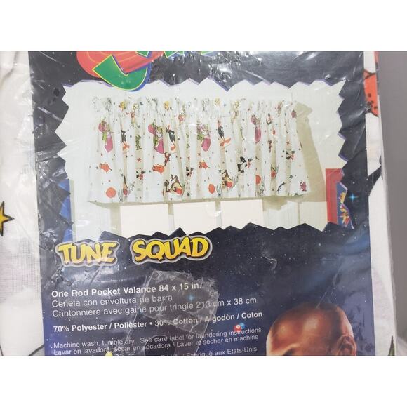 Space Jam Valance 84x15 Rod vintage bedroom Michael Jordan Looney Toons curtain - Picture 5 of 10
